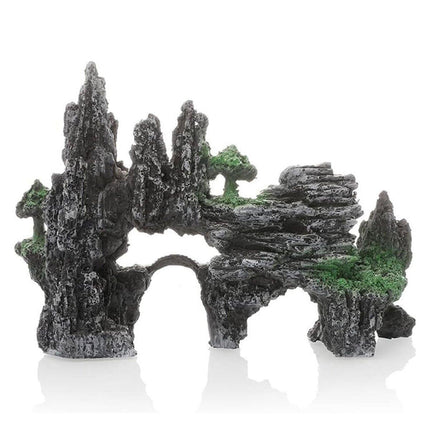 Aquarium Decoration Rock Cave Stone Ornament Fish Tank Mountain View Decor