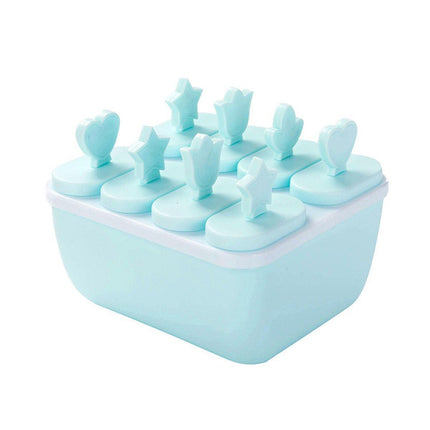 6/8 Cells Mould Maker Ice Cream Pop Reusable Icy Pole Frozen Square Molds Block