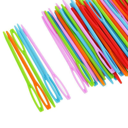Mix Colour 20PCS Plastic Darning Threading Weaving Sewing Needles Great for Kids - Aimall