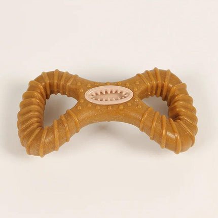 Interactive Dog Food Toy Leaky Bone Shape Chew Grinding Pet Treat Dispensing