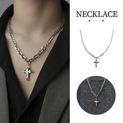 Hip Hop Cross Necklaces Men Women Punk Style Fashion Jewellery Chain
