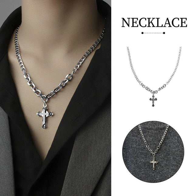 Hip Hop Cross Necklaces Men Women Punk Style Fashion Jewellery Chain