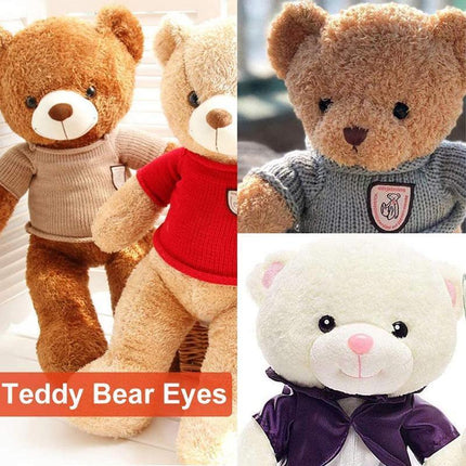 100x Teddy Plush Doll Black Plastic Safety Eyes DIY Toy Crafts Kit 6-12mm NEW - Aimall