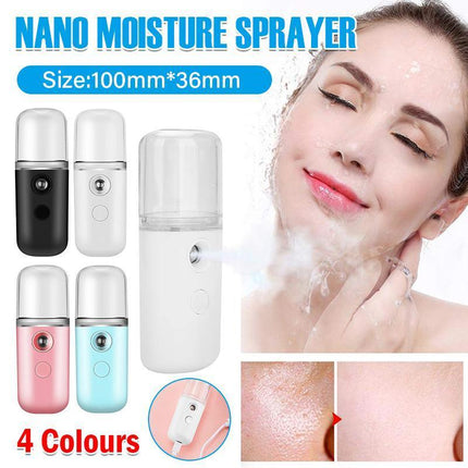 Face Moisturizing Mist Spray Machine USB Nano Facial Mister Facial Humidifier - Aimall
