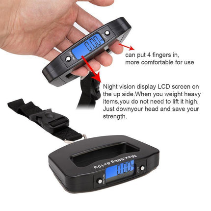 Electronic Digital Portable Scale Luggage Weight Hanging Travel 50 KG 10G - Aimall