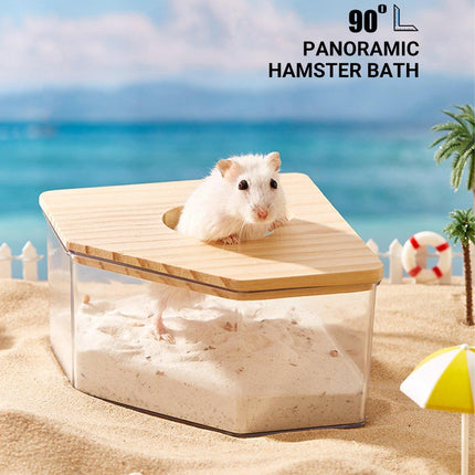 Transparent Acrylic Hamster Bathroom Dual Use Large Toilet Bath Sand Urine Basin