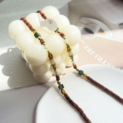 Natural Stone Beads Necklace Women Elegant Handmade Jewelry Fashion Accessory