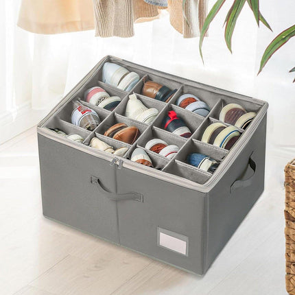 Foldable Shoe Box Household Organizer with Compartments for Storage and Shoes