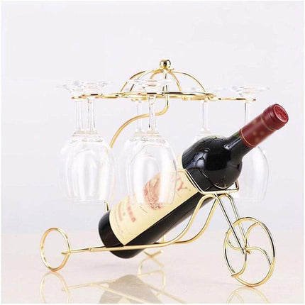Iron Wine Bottle Holder Rack Wine Cooler Stand Decorative Storage Display
