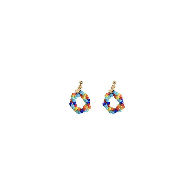 Chinese Style Colourful Beaded Earrings Fashion Accessories for Women Girls
