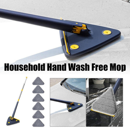 Adjustable Rotating Triangle Mop Wet Dry Dual-use Household Mop with Scraper
