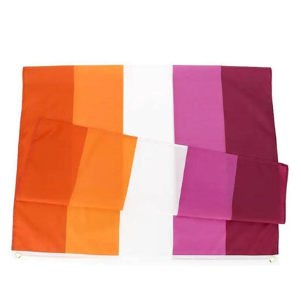 150x90CM Sunset Lesbian Flag LGBT Rainbow Pride Mardi Gras Party Heavy Duty New - Aimall