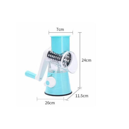 Kitchen Vegetable Fruit Slicer Cutter Shredder Food Manual Rotary Grater Chopper - Aimall