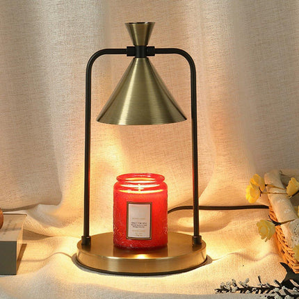 Retro Aromatherapy Table Lamp Dimmable Metal Scented Wax Lamp for Bedroom