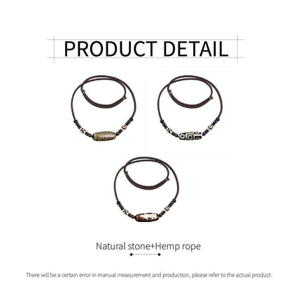 Ethnic Bead Choker Necklace Cotton Linen Fashion Jewelry Accessories for Women