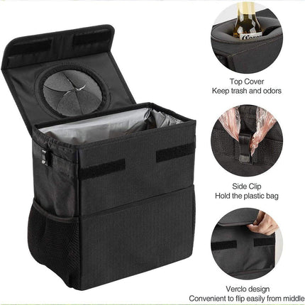 Collapsible Car Wastebasket Storage Box Portable Car Trash Bin for Vehicle Use