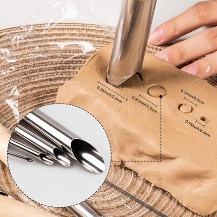 4Pcs Lightweight Clay Tools Set for DIY Polymer Clay and Pottery Crafting