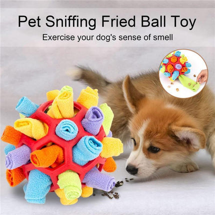 Snuffle Ball Interactive Dog Toy Portable Foraging Skills Slow Feeder Training - Aimall