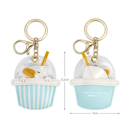 Cartoon Cute Keychain Milk Tea Cup Cute animal Milk Tea Key chain - Aimall