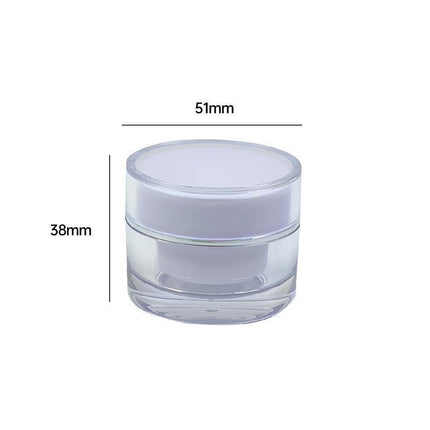 10pcs Clear Acrylic Round Cream Bottle Cosmetic Dispenser Refillable Containers