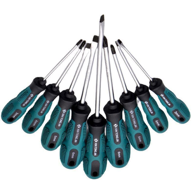 Screwdriver Set 9 Piece with storage bag CRV magnetic tips Phillips Flat blade - Aimall