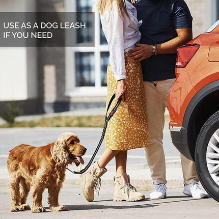 Elastic Headset Car Dog Seat Belt Safety Vehicle Lead Leash Harness Clip Adjust - Aimall