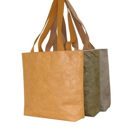 Waterproof Paper Tote Bag Large Capacity Lightweight Durable Fashionable Carry