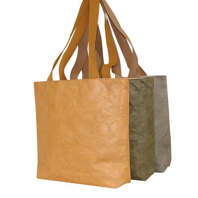 Waterproof Paper Tote Bag Large Capacity Lightweight Durable Fashionable Carry