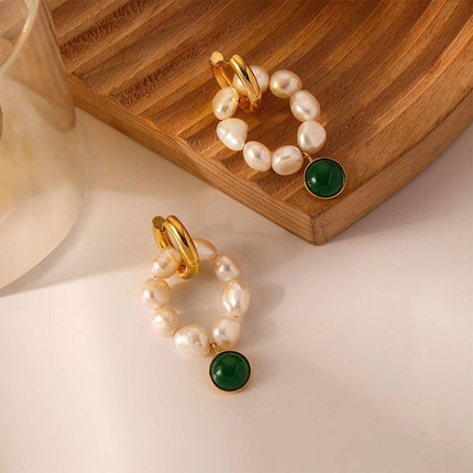 Elegant Vintage Pearl Earrings Women Classic Jewelry Fashion Accessories