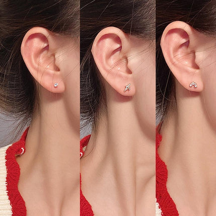 Compact Women Geometric Stud Earrings Fashion Jewellery Set Women Girls