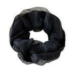 Double-Deck Solid Colour Organza Mesh Hair Scrunchies Ponytail Hairband Female - Aimall