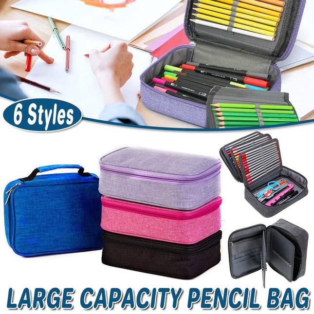 Large Capacity Waterproof Pen Pouch Pencil Case Student Stationery Storage Bag