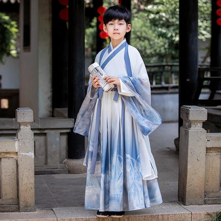 Kids Ancient Chinese Traditional Hanfu Dress Tang Suit Cosplay Costume Dress - Aimall