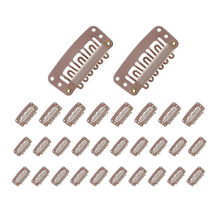 30pcs New Wig Snap Clips for Hair Extension Weft 32mm All Colors Hair Styling