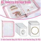 Jewelry Storage Booklet Organizer Ziplock Pouch Flipchart Zipper Display Bag
