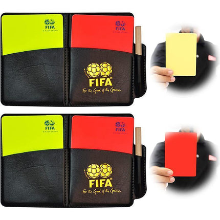New Sport Football Soccer Referee Wallet Notebook with Red Card and Yellow Card - Aimall
