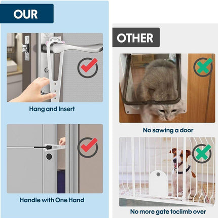 2PCS Pet Door Blocker Room Prevent Dogs From Entering Cat Elastic Cat Free Access Adjustable