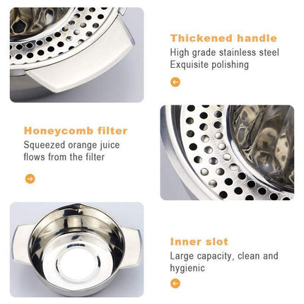 Stainless Steel Fruit Lemon Citrus Orange Juicer /Manual Press Squeezer OZ - Aimall