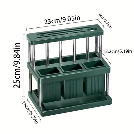Cutlery Holder Storage Caddy Kitchen Utensil Drying Rack For Spoon Fork Knife