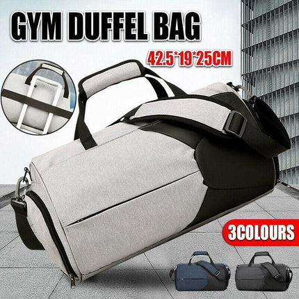 Gym Duffel Bags 30L Canvas Travel Bag Waterproof Fitness Shoes Compartment Shoe - Aimall