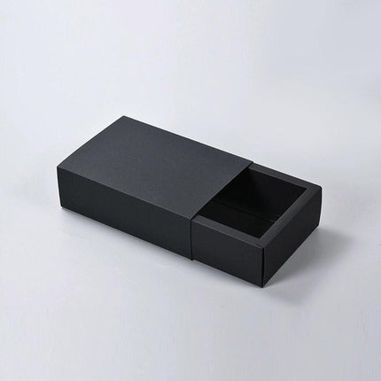 25X Black Kraft Paper Drawer Jewelry Package Necklace Bracelet Gift Package box - Aimall