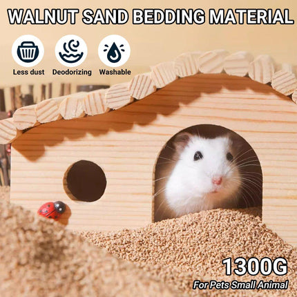 Walnut Sand Bedding Deodorant Dust-free for Chick Quail Deodorant Clean Supplies - Aimall