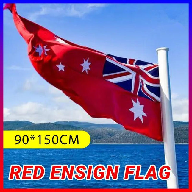 Large Australia Red Ensign Flag Duster Aussie Heavy Duty Marine Navy 90 x 150cm - Aimall