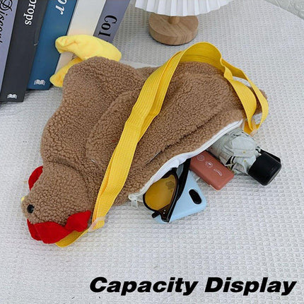 Womens Cute Plush Shoulder Bag Creative Crossbody Girls Messenger Bag