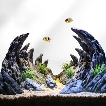 Aquarium Resin Dragon Stone Rock Decorative Ornaments Fish Tank Landscape