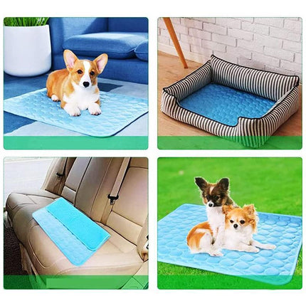 Pet Cool Gel Mat Dog Cat Bed Non-Toxic Breathable Summer Pad 5 Sizes Dog Pad AU - Aimall
