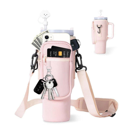 Portable Cup Sleeve Drink Holder Reusable Water Bottle Carrier Travel Bag