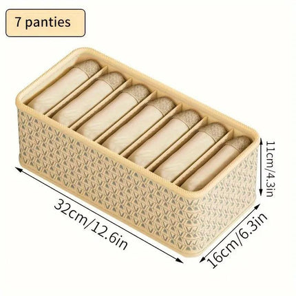 3pcs Underwear Socks Storage Box Wardrobe Organiser Compartmentalised Container