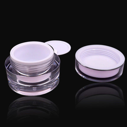 10pcs Clear Acrylic Round Cream Bottle Cosmetic Dispenser Refillable Containers