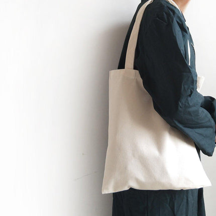 5PCS Canvas Tote Bag Cotton Blank DIY Shopping Shoulder Bags
